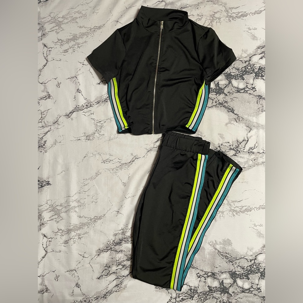 Black Two-Piece Fashion Nova Active Set